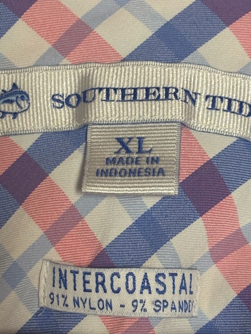 Southern Tide Gameday Intercoastal Hadley Popover Shirt Blue and Pink - Picture 2 of 8
